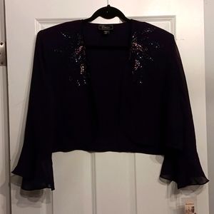 Dressbarn Beaded and Sequined Bollaro top jacket NWT 18